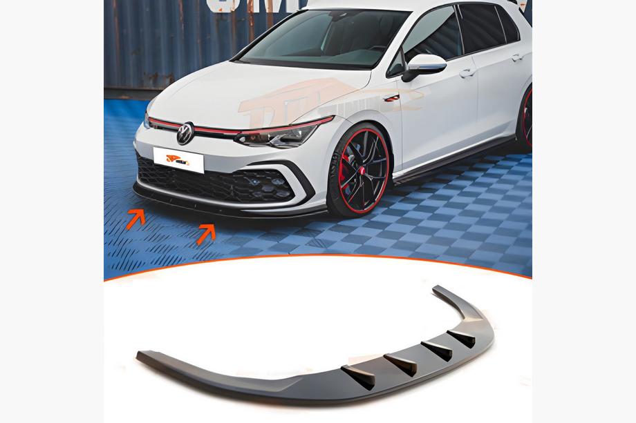 Volkswagen Golf 8 2019– DPT priekšējā lūpas uzlika (GTI, melna spīdīga) Image
