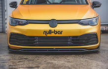 Volkswagen Golf 8 2019– Priekšējā bufera lūpas uzlika DPT V-2 (spīdīgi melna) foto 1