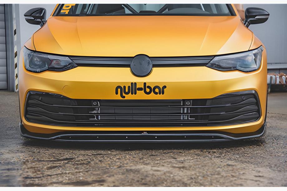 Volkswagen Golf 8 2019– Priekšējā bufera lūpas uzlika DPT V-2 (spīdīgi melna) Image