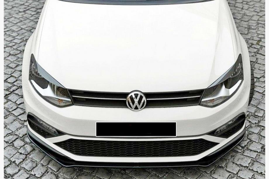 Volkswagen Polo 2010–2017 DPT priekšējā bampera lipa spoilers (GTI, 2014-2017, spīdīgi melns) Foto 4