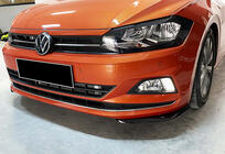Volkswagen Polo 2017– Priekšējā bufera lūpas uzlika DPT V-2 (spīdīgi melna) foto 1