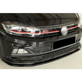 Priekšējā bampera lipa uzlika DPT V-1 (GTI, spīdīgi melna) Volkswagen Polo 2017– foto 1