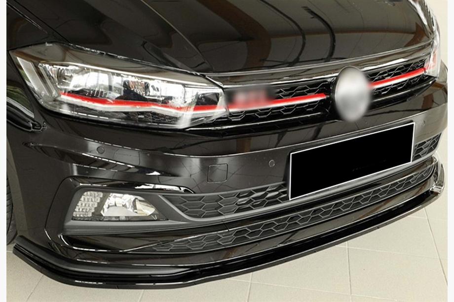 Volkswagen Polo 2017– Priekšējā bampera lipa uzlika DPT V-1 (GTI, spīdīgi melna) Image