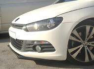Volkswagen Scirocco 2008–2017 Priekšējā bampera lūpa DPT (2008-2017, melns spīdīgs) foto 1