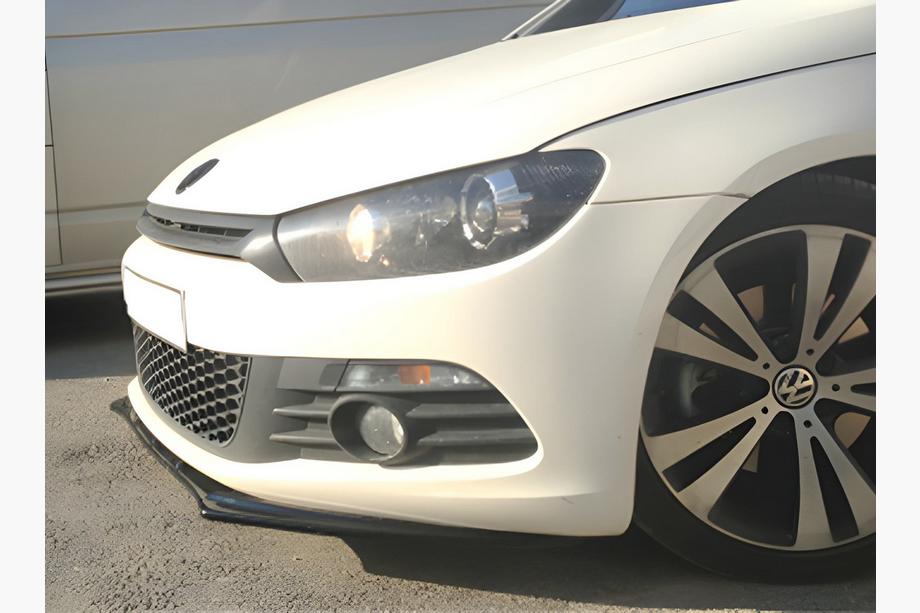 Volkswagen Scirocco 2008–2017 Priekšējā bampera lūpa DPT (2008-2017, melns spīdīgs) Image