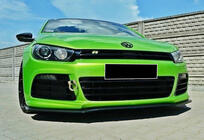 Volkswagen Scirocco 2008–2017 Priekšējais lip spoileris DPT V1 (2008-2013, spīdīgi melns) foto 2