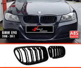 BMW 3. sērija E90/E91 2005–2011 M-Look nieru restes (2008-2011, spīdīgi melnas) foto 2