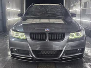 BMW 3. sērija E90/E91 2005–2011 Nieru restes M-Look (E-90/91, 2005-2008, melns spīdīgs) foto 2