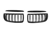 BMW 3. sērija E90/E91 2005–2011 Nieru restes M-Look (E-90/91, 2005-2008, melns spīdīgs) foto 3