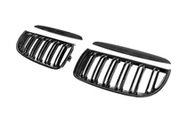 BMW 3. sērija E90/E91 2005–2011 Nieru restes M-Look (E-90/91, 2005-2008, melns spīdīgs) foto 10