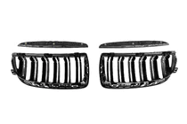 BMW 3. sērija E90/E91 2005–2011 Nieru restes M-Look (E-90/91, 2005-2008, melns spīdīgs) foto 12