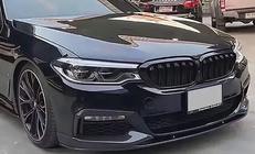 BMW 5. sērija G30/G31 2017–2023 Nieru restes M-Look (2017-2020, melns spīdīgs) foto 3