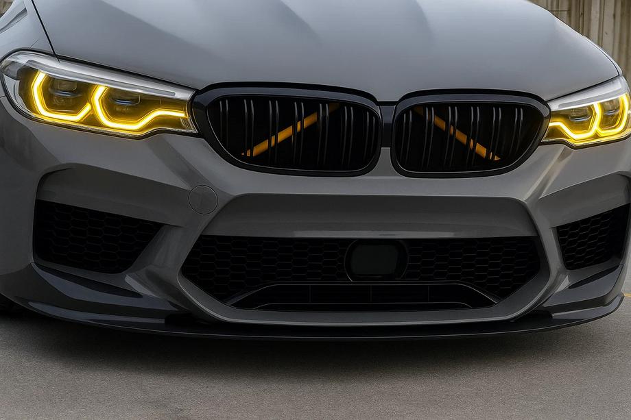 BMW 5. sērija G30/G31 2017–2023 Nieru restes M-Look (2017-2020, melns spīdīgs) Image