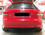 Audi A3 2003–2012 Aizmugurējais difuzors DPT (2005-2008, Coupe, spīdīgi melns) foto 1