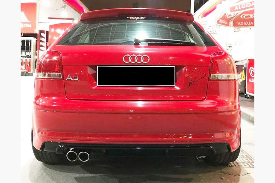 Audi A3 2003–2012 Aizmugurējais difuzors DPT (2005-2008, Coupe, spīdīgi melns) Image