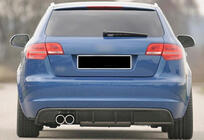 Audi A3 2003–2012 Aizmugurējais difuzors DPT (2008-2010, spīdīgi melns) foto 3