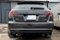 Audi A3 2003–2012 Aizmugurējais difuzors DPT (2008-2010, spīdīgi melns) foto 1