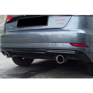 Aizmugurējais difuzors DPT (HB, 2017-2020, spīdīgi melns) Audi A3 2012–2020 foto 4