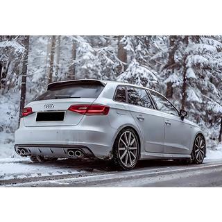 Aizmugurējais difuzors DPT V-1 (2012-2016, HB, melns spīdīgs) Audi A3 2012–2020 foto 1