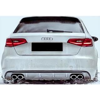 Aizmugurējais difuzors DPT V-1 (2012-2016, HB, melns spīdīgs) Audi A3 2012–2020 foto 2