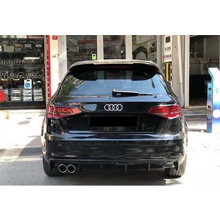 Aizmugurējais difuzors DPT V-2 (2012-2016, HB, spīdīgi melns) Audi A3 2012–2020 foto 1
