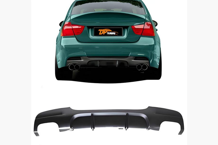 BMW 3. sērija E90/E91 2005–2011 Aizmugurējais difuzors DPT V-3 (E90 M-Sport, spīdīgi melns) Image