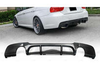 BMW 3. sērija E90/E91 2005–2011 Aizmugurējais difuzors DPT V-6 (E90 M-Sport, spīdīgi melns) foto 2