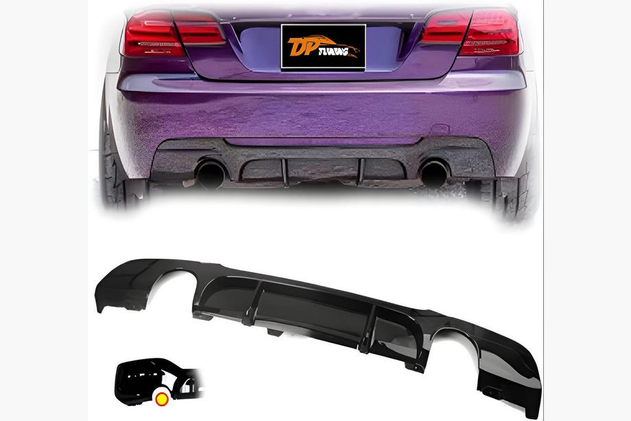 BMW 3. sērija E90/E91 2005–2011 Aizmugurējais difuzors DPT V-6 (E90 M-Sport, spīdīgi melns) Image