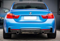 BMW 4 sērija F32/F33/F36 2012–2020 Aizmugurējais difuzors DPT V-1 (M-Performance, melns spīdīgs) foto 1