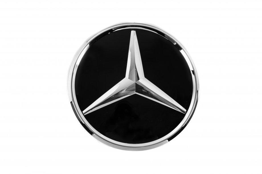 Mercedes GLC Coupe C253 2016–2023 Nocenots – priekšējā emblēma zem stikla, hroma apmale a0008880111 Image