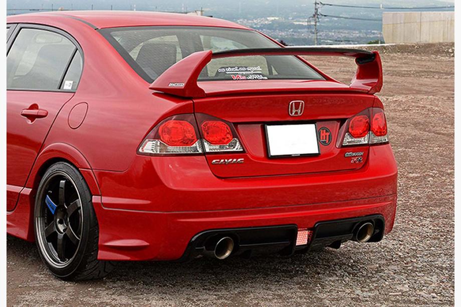 Honda Civic Sedan VIII 2006–2011 Aizmugurējais difuzors DPT V-3 (krāsošanai) Foto 1