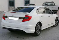 Honda Civic Sedan IX 2011–2016 Aizmugurējais difuzors DPT (krāsošanai) foto 2