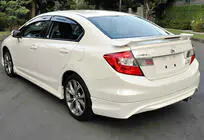 Honda Civic Sedan IX 2011–2016 Aizmugurējais difuzors DPT (krāsošanai) foto 3