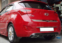 Hyundai I-30 2012–2017 Aizmugurējais difuzors DPT V-1 (spīdīgi melns) foto 2
