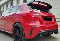 Mercedes A-class W176 2012–2018 DPT aizmugurējais difuzors (2012-2015, Brabus, melns spīdīgs) foto 4