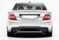 Mercedes C klase W204 2007–2015 Aizmugurējais difuzors DPT (2011-2014, priekš AMG SD, spīdīgi melns) foto 3