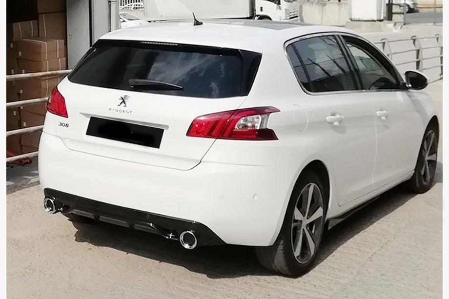 Peugeot 308 2014–2021 Aizmugurējais difuzors DPT (HB, spīdīgi melns) Foto 4