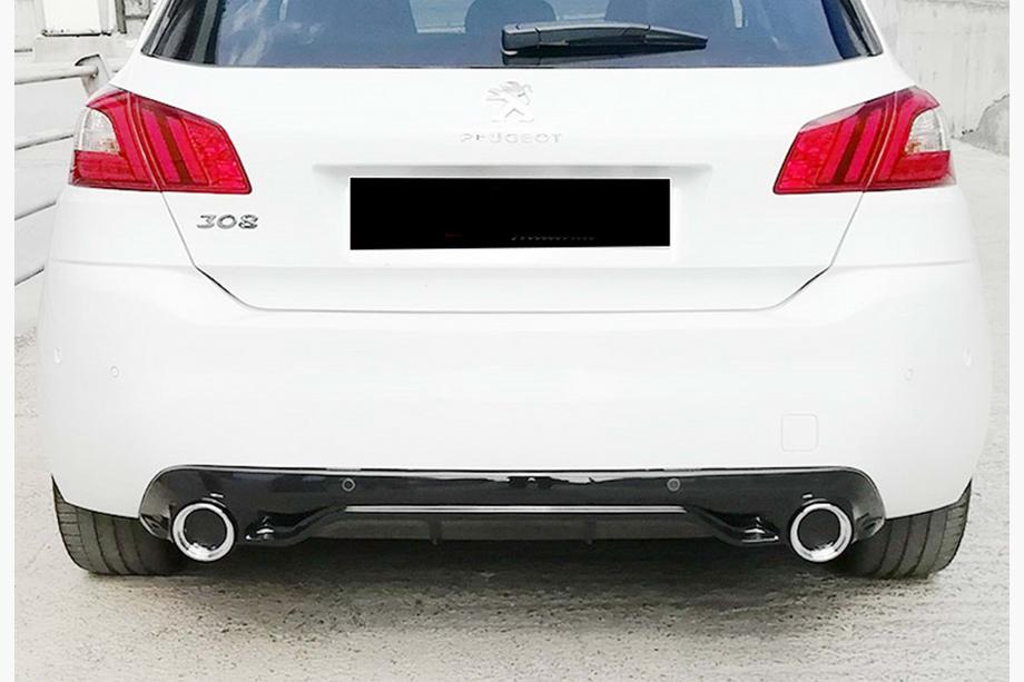 Peugeot 308 2014–2021 Aizmugurējais difuzors DPT (HB, spīdīgi melns) Foto 6