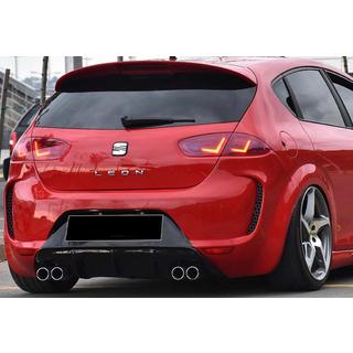 Aizmugurējais difuzors DPT V-1 (2009-2012, melns spīdīgs) Seat Leon 2005–2012 foto 1