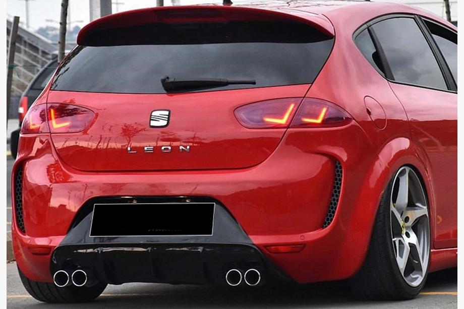Seat Leon 2005–2012 Aizmugurējais difuzors DPT V-1 (2009-2012, melns spīdīgs) Image