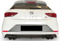 Seat Leon 2013–2020 Aizmugurējais difuzors DPT V-3 (2017-2020, melns spīdīgs) foto 1