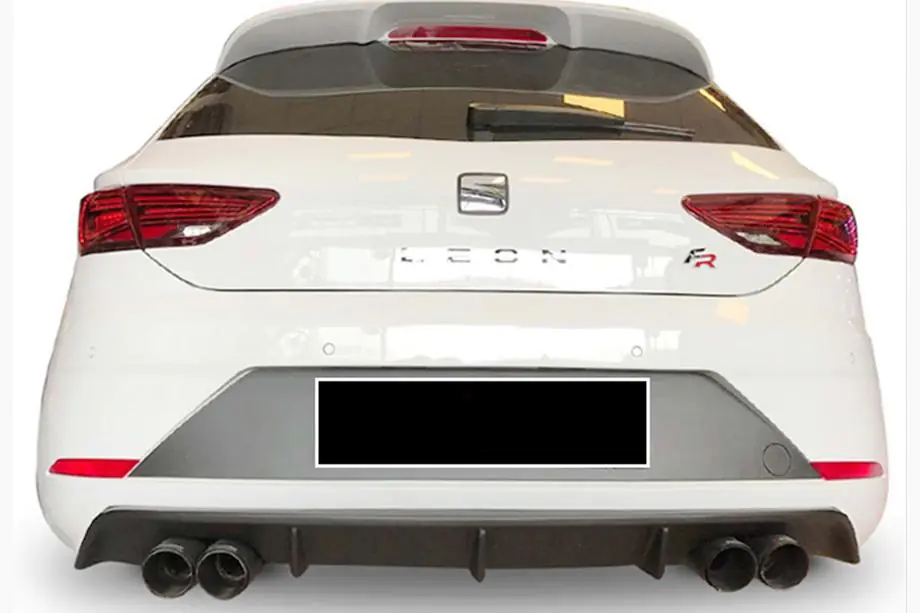Seat Leon 2013–2020 Aizmugurējais difuzors DPT V-3 (2017-2020, melns spīdīgs) Image