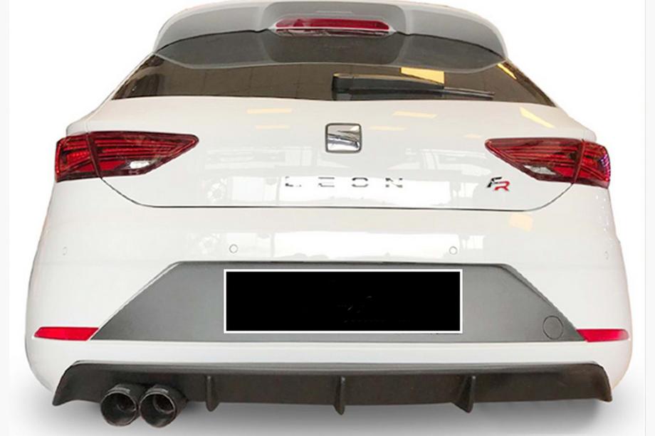 Seat Leon 2013–2020 Aizmugurējais difuzors DPT V-4 (2017-2020, melns spīdīgs) Image