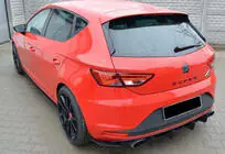 Seat Leon 2013–2020 Aizmugurējais difuzors DPT V-6 (2013-2016, melns spīdīgs) foto 2
