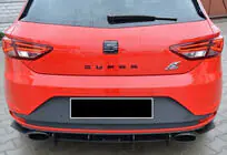 Seat Leon 2013–2020 Aizmugurējais difuzors DPT V-6 (2013-2016, melns spīdīgs) foto 3