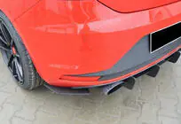 Seat Leon 2013–2020 Aizmugurējais difuzors DPT V-6 (2013-2016, melns spīdīgs) foto 4