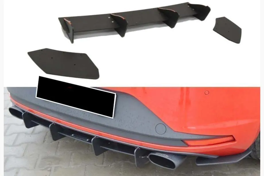 Seat Leon 2013–2020 Aizmugurējais difuzors DPT V-6 (2013-2016, melns spīdīgs) Image