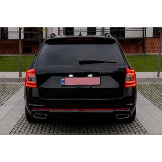 Aizmugurējais difuzors DPT V-2 (LB/SW, spīdīgi melns) Skoda Octavia III A7 2013–2019 foto 3