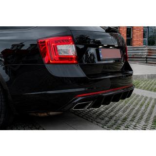 Aizmugurējais difuzors DPT V-2 (LB/SW, spīdīgi melns) Skoda Octavia III A7 2013–2019 foto 1
