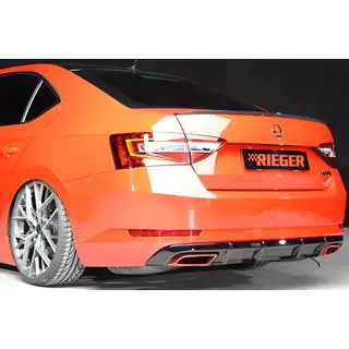Aizmugurējais difuzors DPT V-1 (spīdīgi melns) Skoda Superb 2015–2024 foto 1
